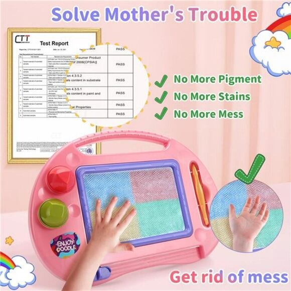 Toddler Toys  for 1-2 Year Old Girls Magnetic Drawing Doodle Board Educational - Picture 2 of 7